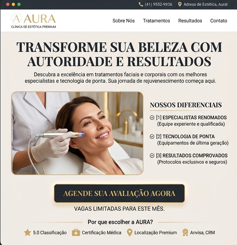 Site para Clínica de Estética Premium